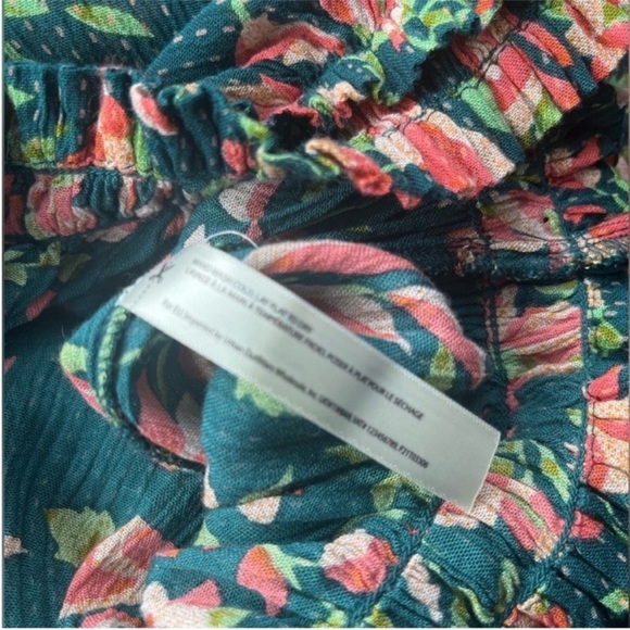 Free People Suki Blouse in Garden Combo Size Small NWT - Picture 7 of 9